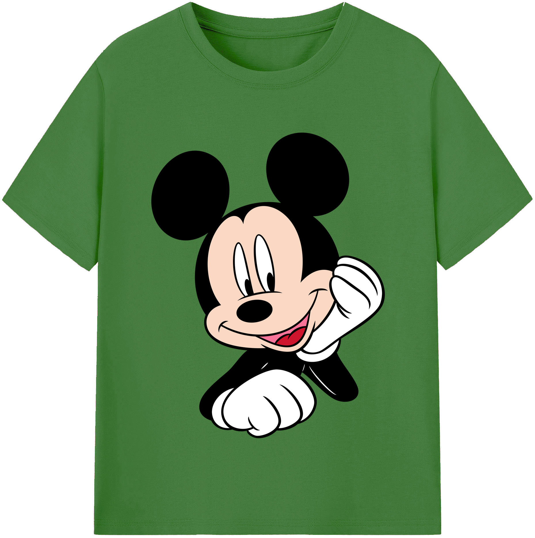 （画像用） ミッキーマウス Mickey Mouse レディースカジュアルプリントTシャツ（綿100％）